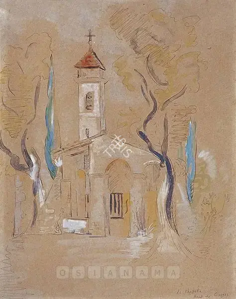 Sabavala, Jehangir (Artist). Le Chapelle Hank De Cagnes, 1950 | Painting