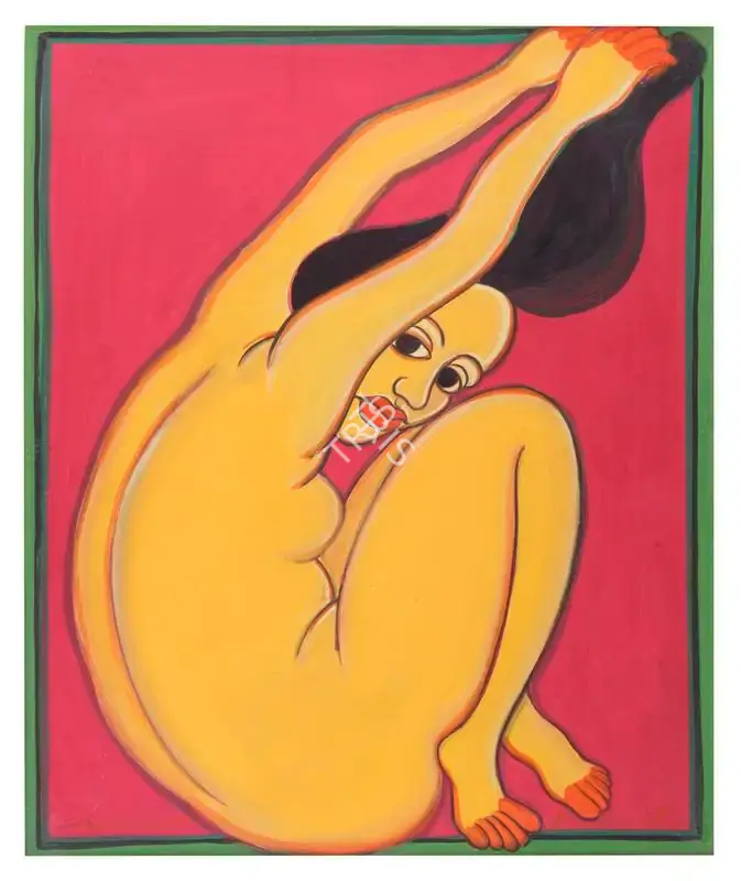 Pal, Gogi Saroj (Artist). Untitled (Female Form), 1995 | Painting