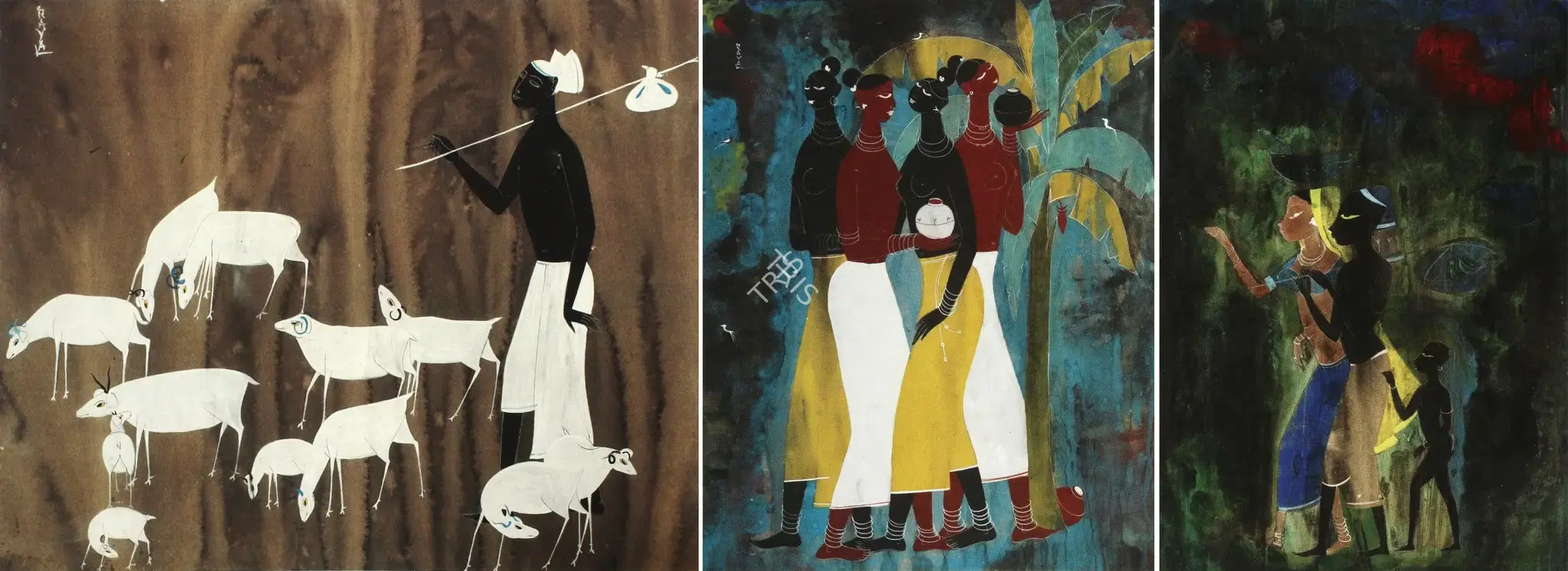 Raval, Rasik D. (Artist). Untitled. Mixed media on paper, n.d. | Painting | FineArts | 00900743