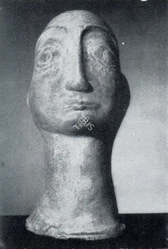 Dhanapal, S. (Artist). The Head. Terracotta, 1958 | Marg, December 1962 | Sculpture | FineArts | 00674915