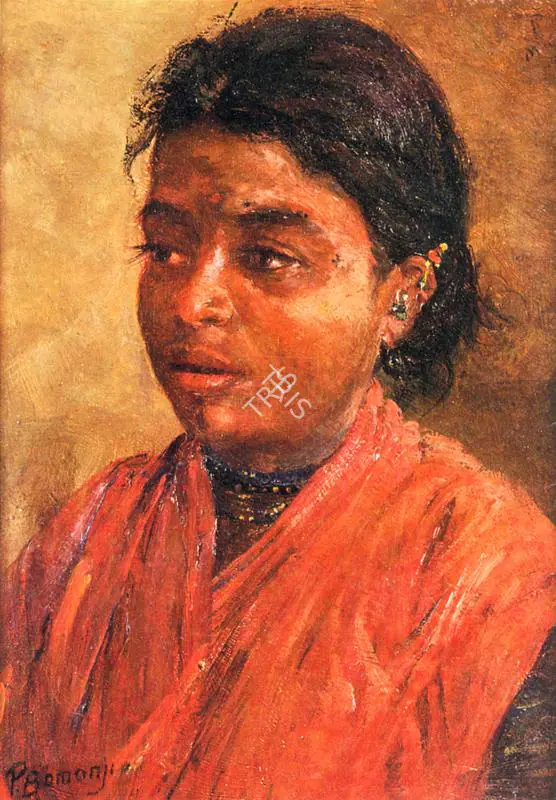 Bomanji, Pestonji (Artist). A Village Belle, n.d. | Painting