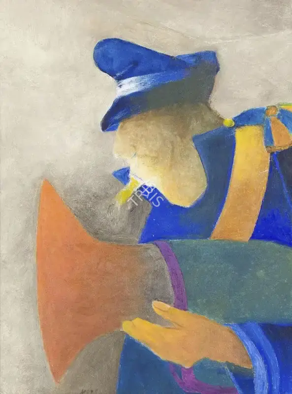 Khanna, Krishen (Artist). Ramjidas on Tuba, circa 2013 | Painting
