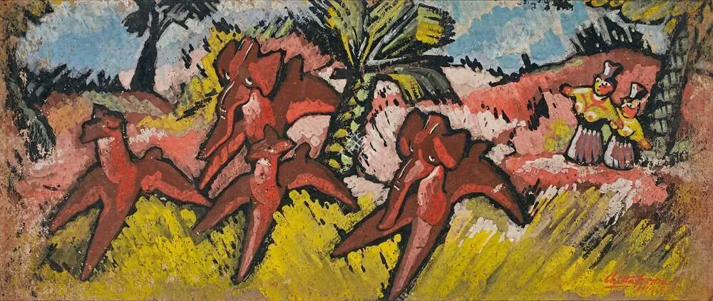 Chittaprosad (Artist). Untitled. Gouache on paper, n.d. | Painting | FineArts | 00357020
