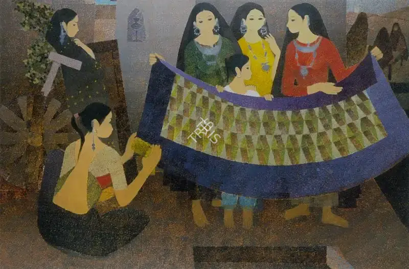 Bendre, N.S. (Artist). Quilt from Kutch, 1983 | Painting