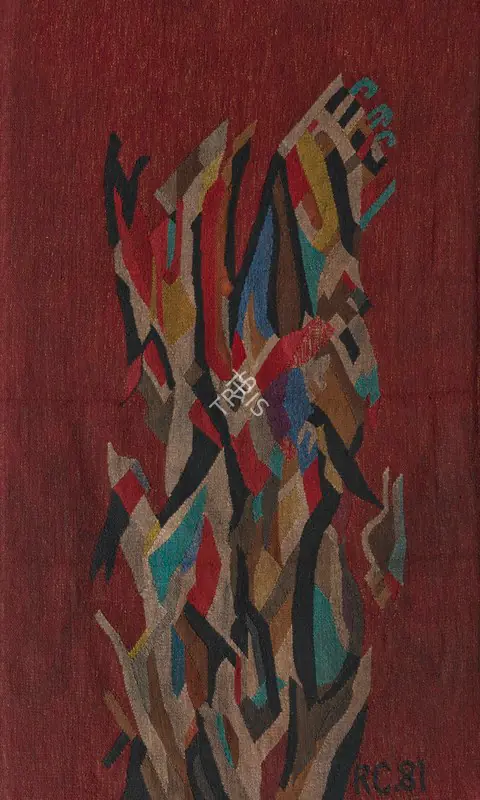 Choudhury, Rashid (Artist). Untitled. Hand-woven wool tapestry, 1981 | Graphic Art | FineArts | 00353649
