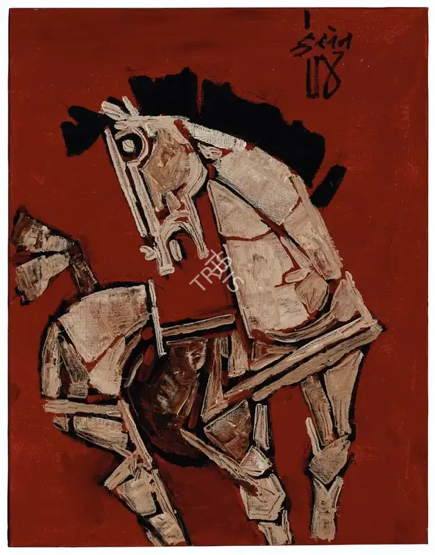 Husain, M.F. (Artist). Untitled (Horse), c.1970s | Painting