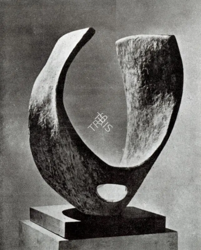Hepworth, Barbara (Artist). Curved Form (Travalgan). 1956 | Artrends, July-October 1972 | Sculpture | FineArts | 00551484