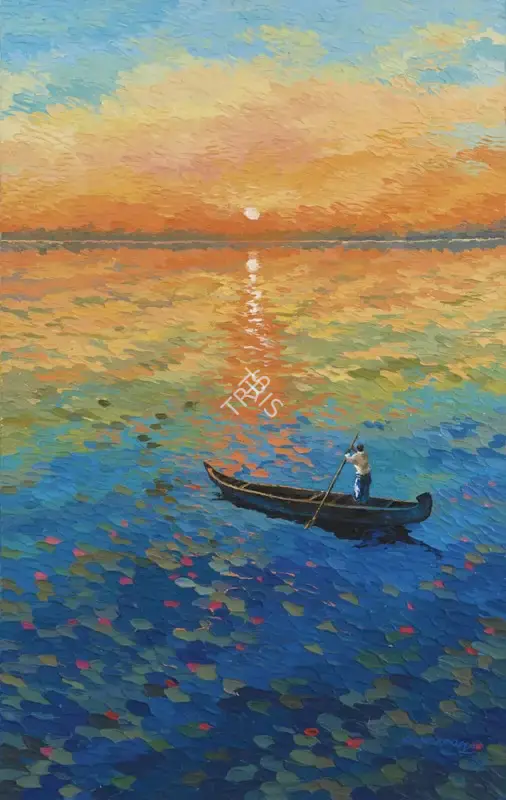 More, Shraddha (Artist). Sunrise 2. Acrylic on canvas, 2018 | Painting | FineArts | 00603842