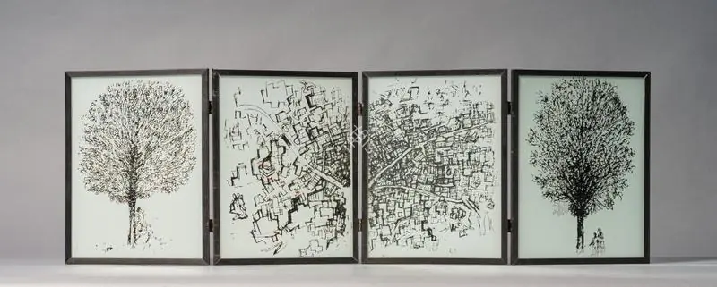 Sheikh, G.M. (Artist). Untitled. Double-sided reproduction on glass, c.2016 | Painting | FineArts | 00353565