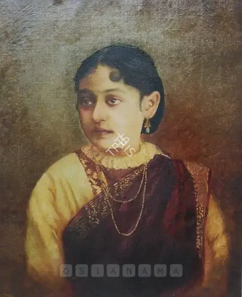 Anonymous (Artist). Portrait Of A Lady Of Tagore Family. Oil on canvas, n.d. | Painting  | 00880898