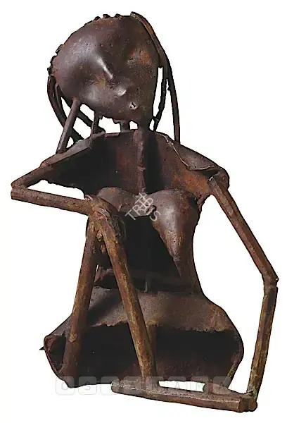 Hore, Somnath (Artist). Seated Girl. Bronze, 1981 | Sculpture | FineArts | 00757223