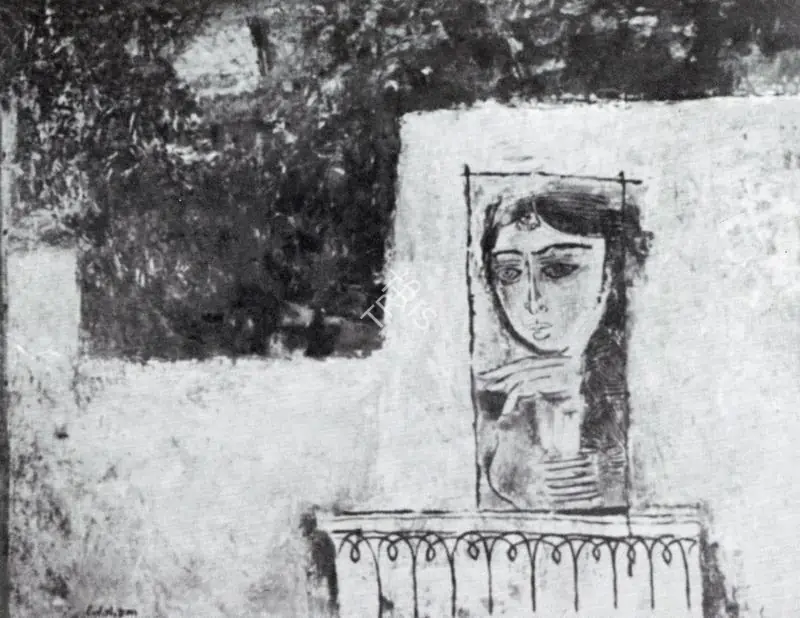 Doss, Anthony (Artist). Balcony. n.d. | Artrends, April 1963 | Painting | FineArts | 00551190
