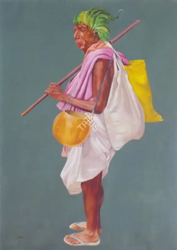 Ram, Rajesh (Artist). Food Collector. Oil on Canvas, 2007 | Painting | FineArts | 00576259