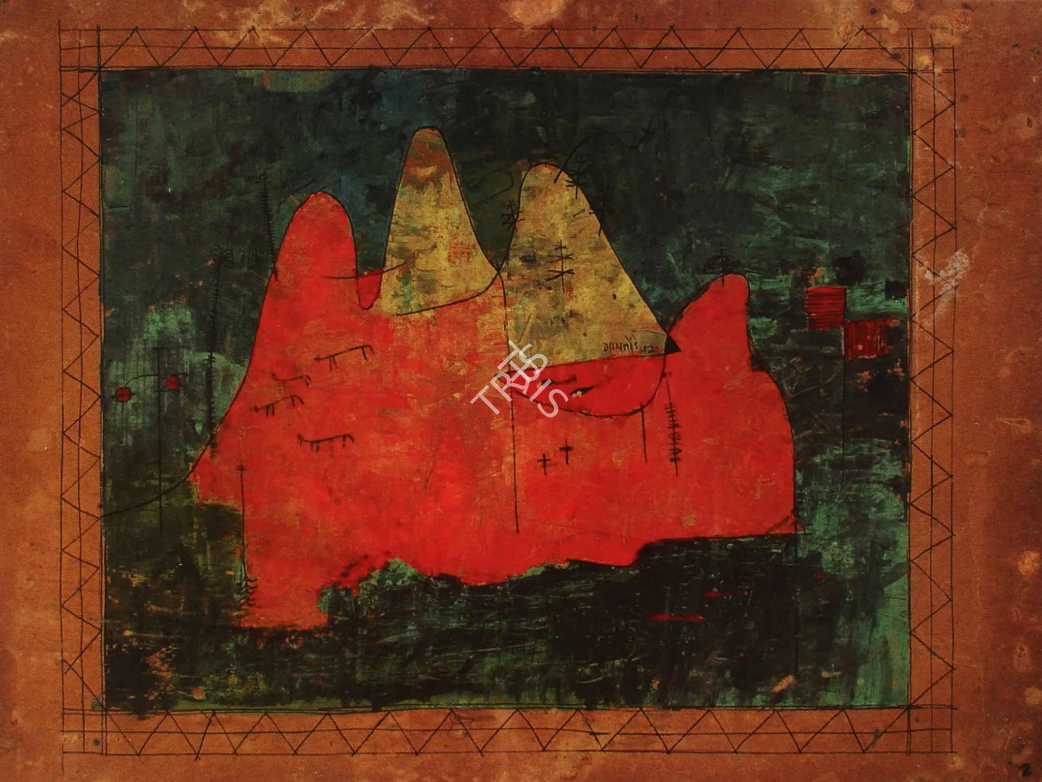 Gaitonde, V.S. (Artist). Untitled. Mixed Media, 1952 | Painting | FineArts | 00375984
