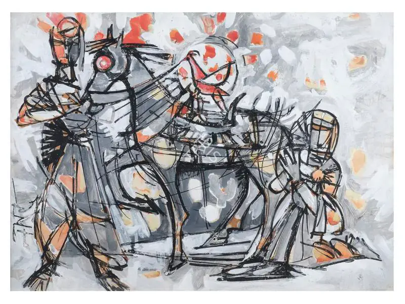 Mazumdar, Nirode C. (Artist). Mahabharat Series, 1964 | Painting