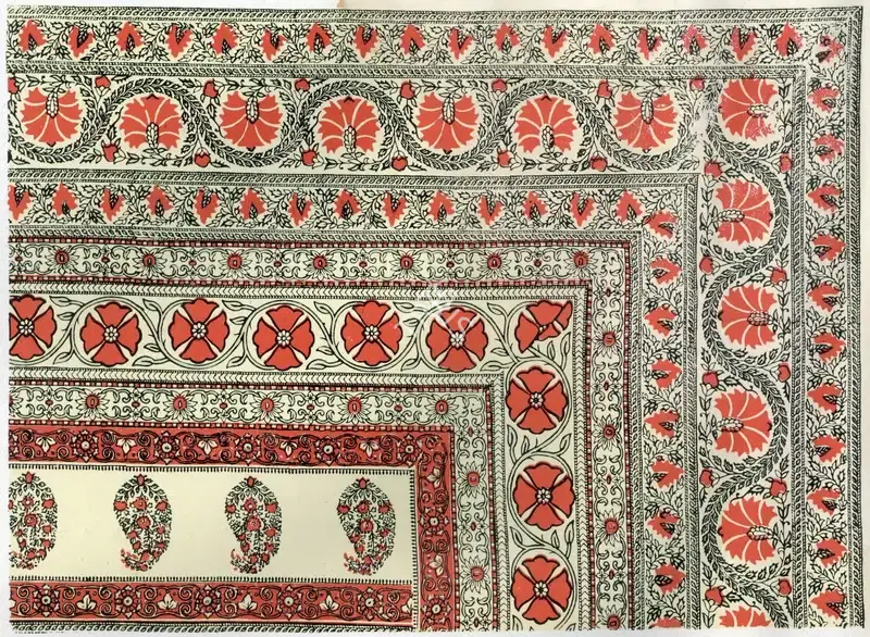 Unknown (Artist). Block Print from Farokhabad. n.d. | Marg, September 1954 | Textile | FineArts | 00674641