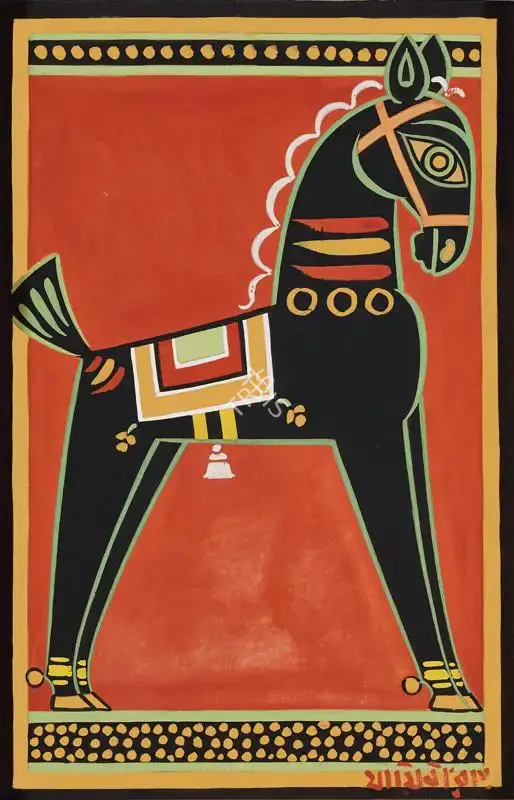 Roy, Jamini (Artist). Horse, n.d. | Painting