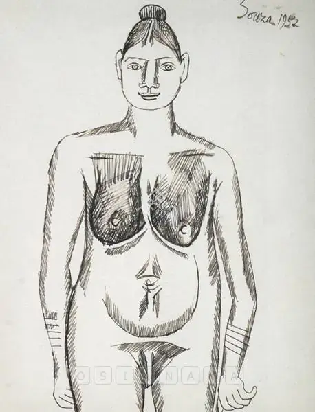 Souza, F.N. (Artist). Untitled, 1952 | Drawing