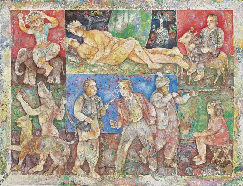 Burman, Sakti (Artist). Love and Violence, 2008 | Painting