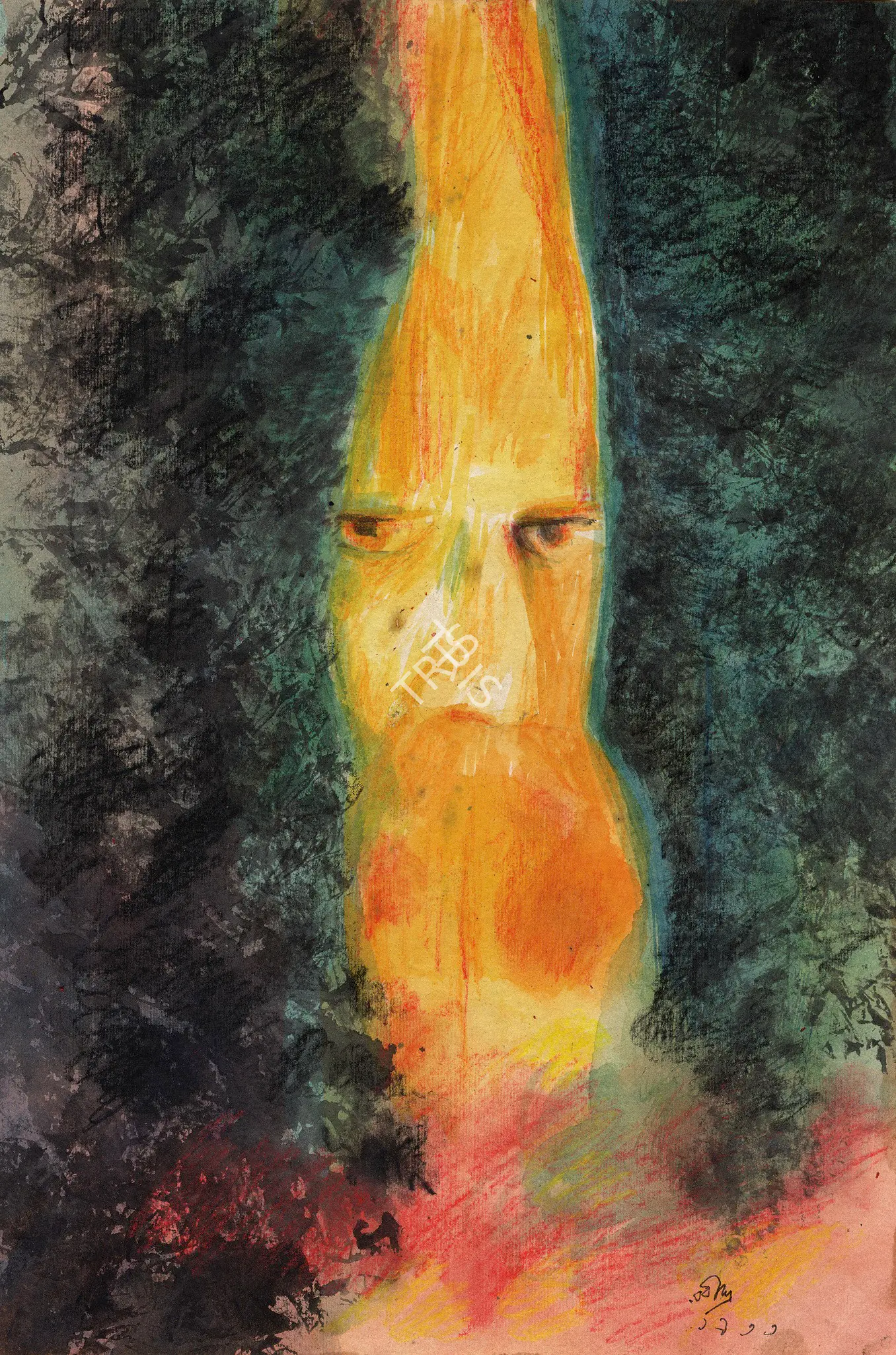 Tagore, Rabindranath (Artist). Self Portrait, 1933 | Painting