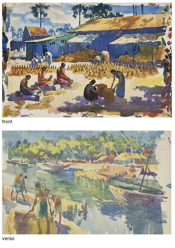 Raza, S.H. (Artist). Untitled (Double Sided), c.1940 | Painting