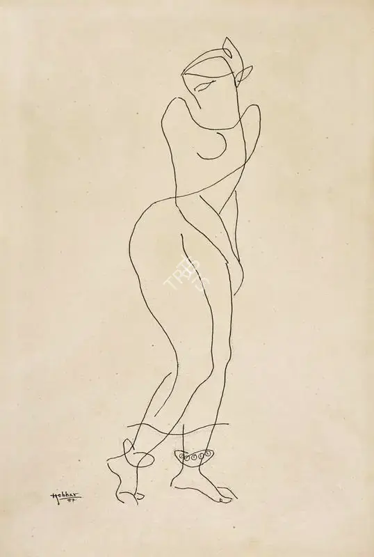 Hebbar, K.K. (Artist). Untitled, 1987 | Drawing