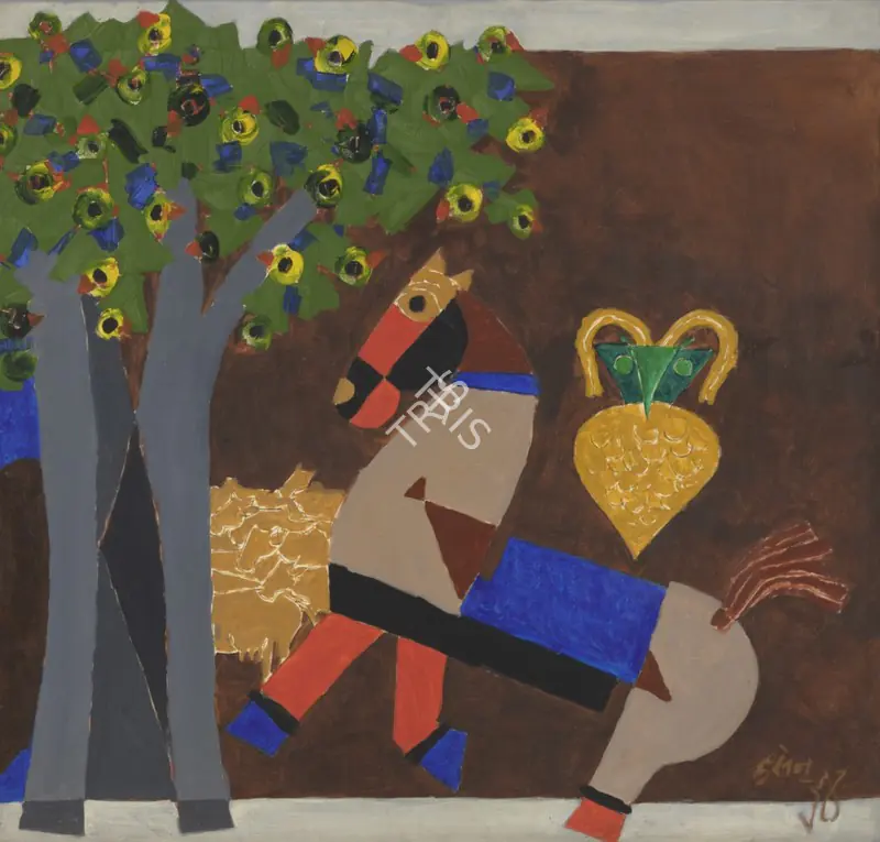Husain, M.F. (Artist). Panchatantra, circa 1970s | Painting