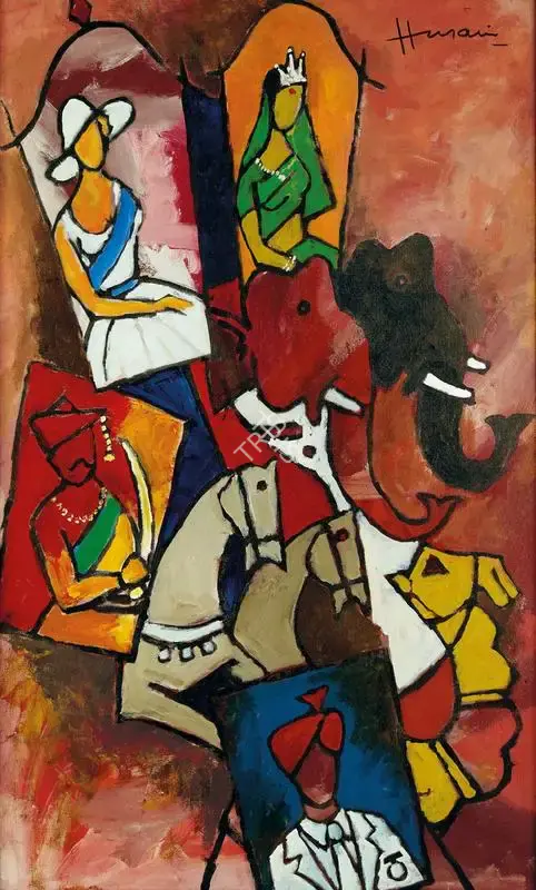 Husain, M.F. (Artist). Untitled (Raj Series), c.1980s | Painting