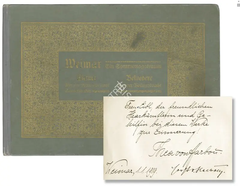 Harbou, Thea von (Writer), A letter signed by Thea von Harbou | Autographed Document, 1909 | CinemaEducation | 00795475