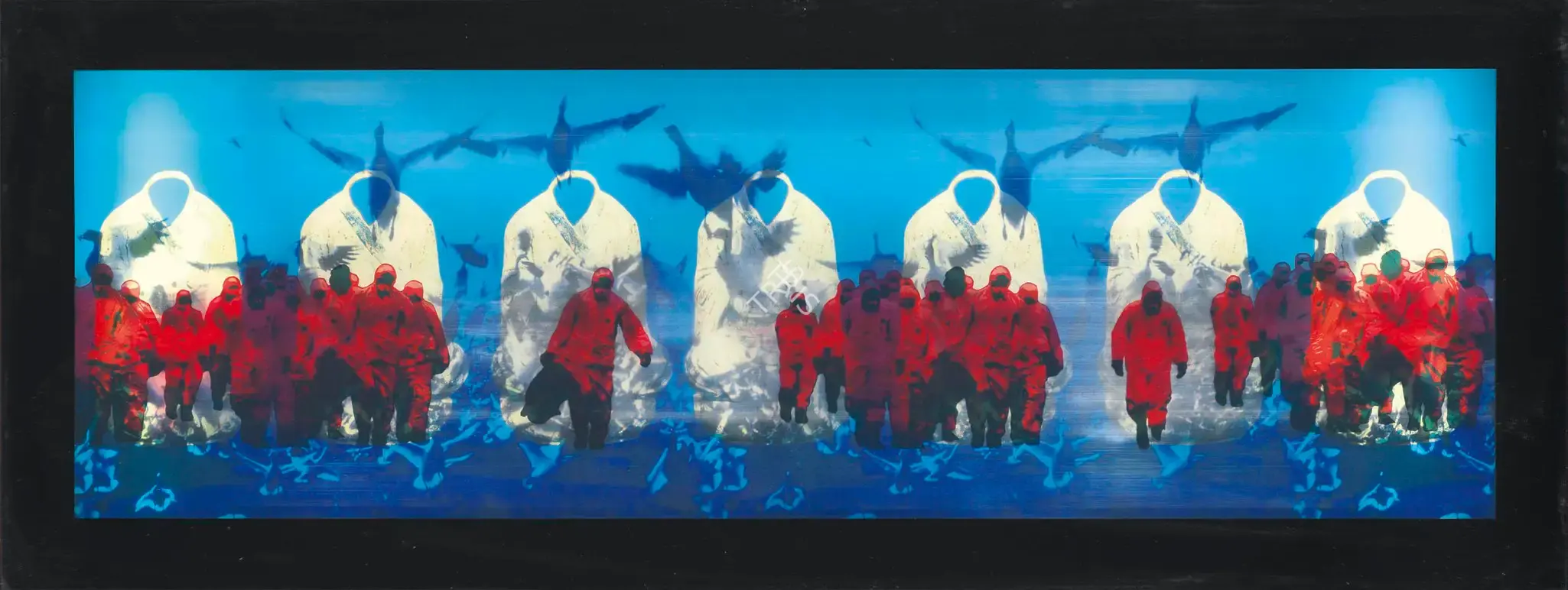Chhachhi, Sheba (Artist). Winged Pilgrims (Robes) # 2. Moving image lightbox, 2007 | Sculpture | FineArts | 00899541