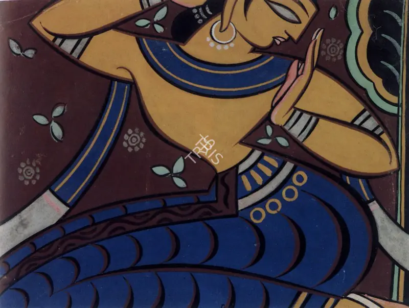 Roy, Jamini (Artist). Gopini, n.d. | Painting