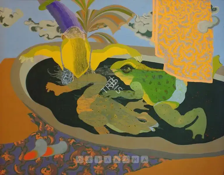 Ghosh, Piyali (Artist). A Long Bath. Tempera on canvas, 2006 | Painting | FineArts | 00756913