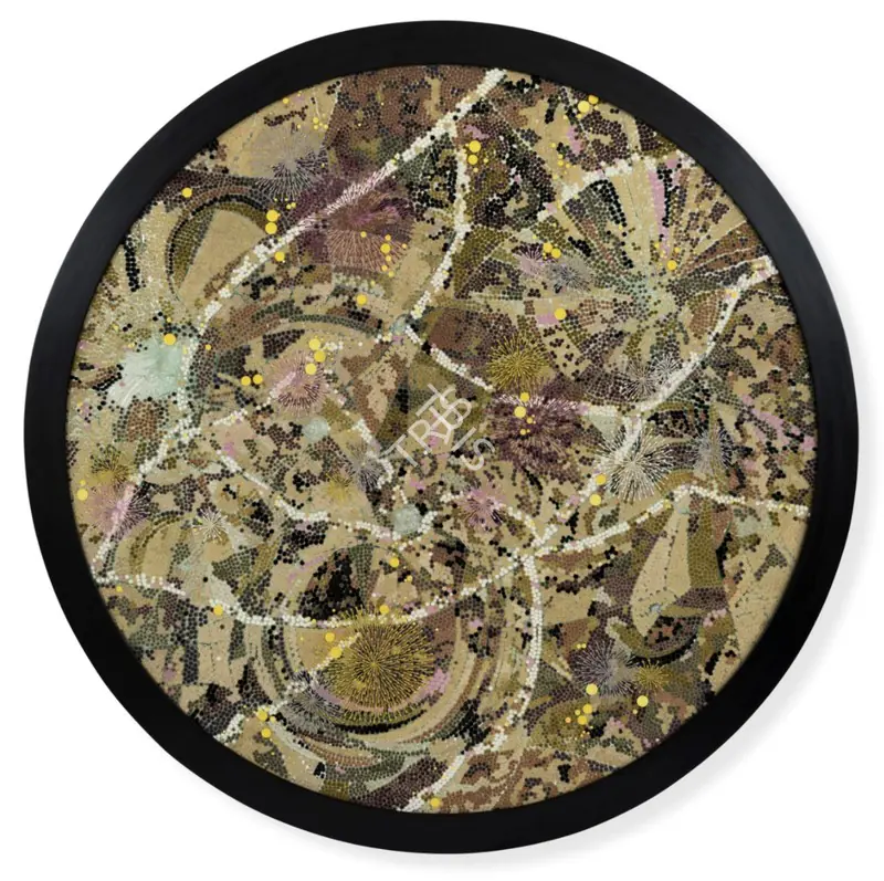 Kher, Bharti (Artist). Hide Here. Bindis on shattered mirror, 2014 | Sculpture  | 00869063