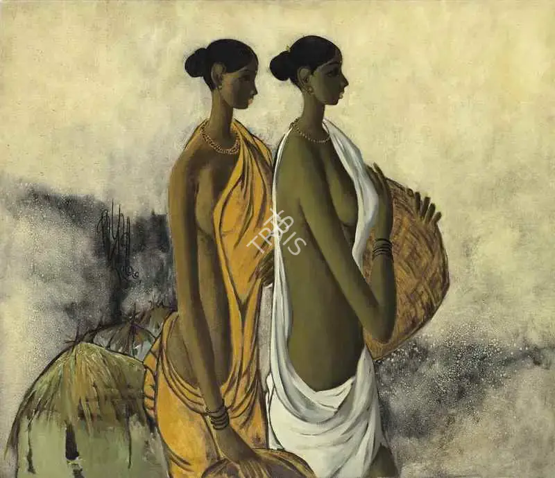 Prabha, B. (Artist). Untitled (Village Women), 1977 | Painting