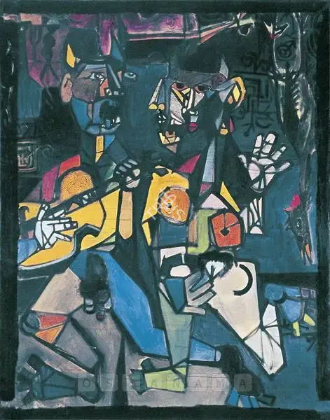 Attributed to K.S. Kulkarni (Artist). Musicians, mid 1950s | Painting