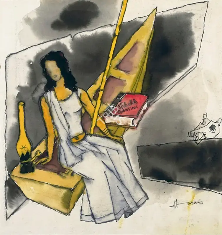 Husain, M.F. (Artist). Gaja Gamini, n.d. | Painting