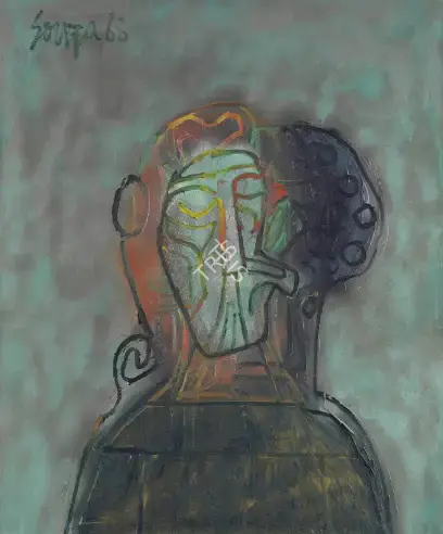 Souza, F.N. (Artist). Portrait Of Madame Blavatska, 1968 | Painting