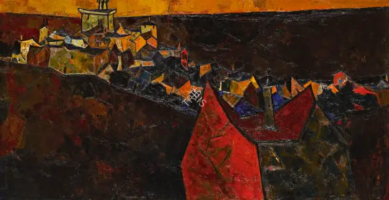 Raza, S.H. (Artist). Ville Provencale, 1956 | Painting