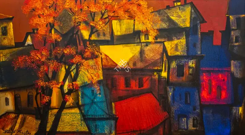 Maity, Paresh (Artist). Gulmohar - III, 2009 | Painting
