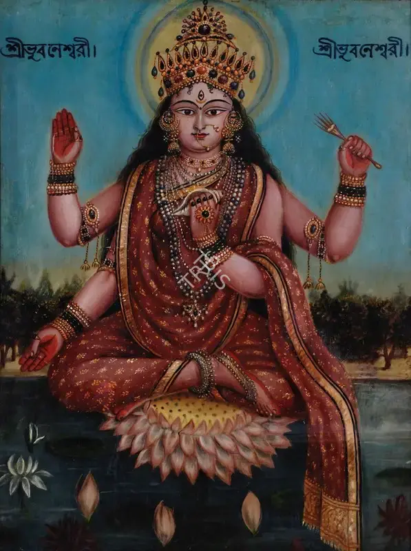 Anonymous (Artist). Sri Bhuvaneshwari. Oil on canvas, early 1910s | Painting | FineArts | 00575136