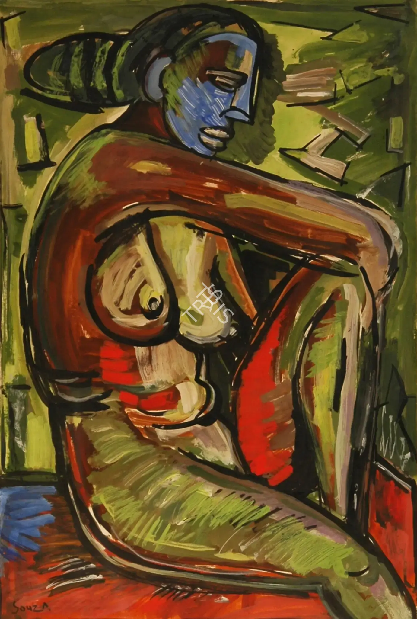 Souza, F.N. (Artist). Untitled, c.1950s | Painting