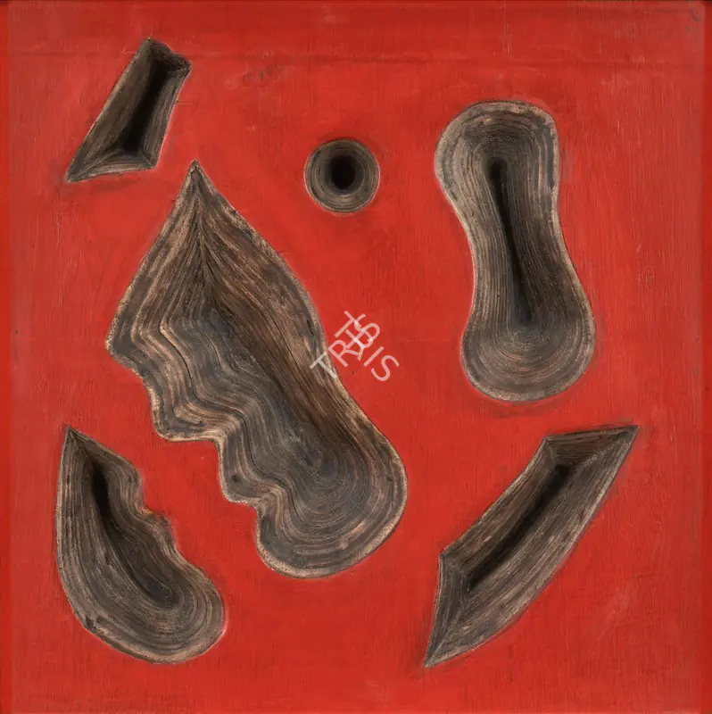 Patel, Jeram (Artist). Untitled. Enamel and blowtorch on wood, circa 1990s | Painting | EconomicsArt | 00869693