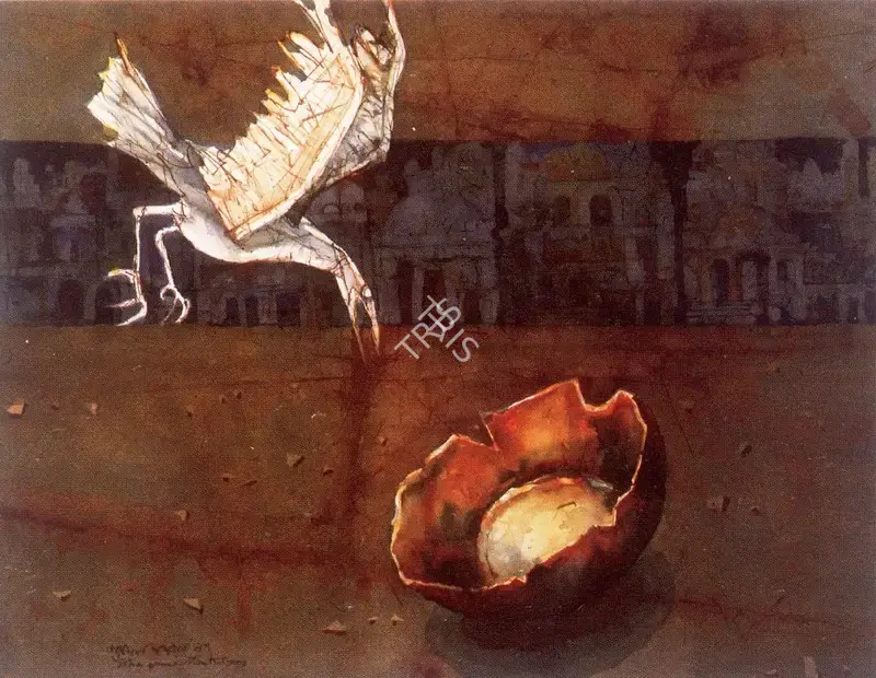 Ray, Shyamal Dutta (Artist). The Broken Bowl Ii, 1997 | Painting