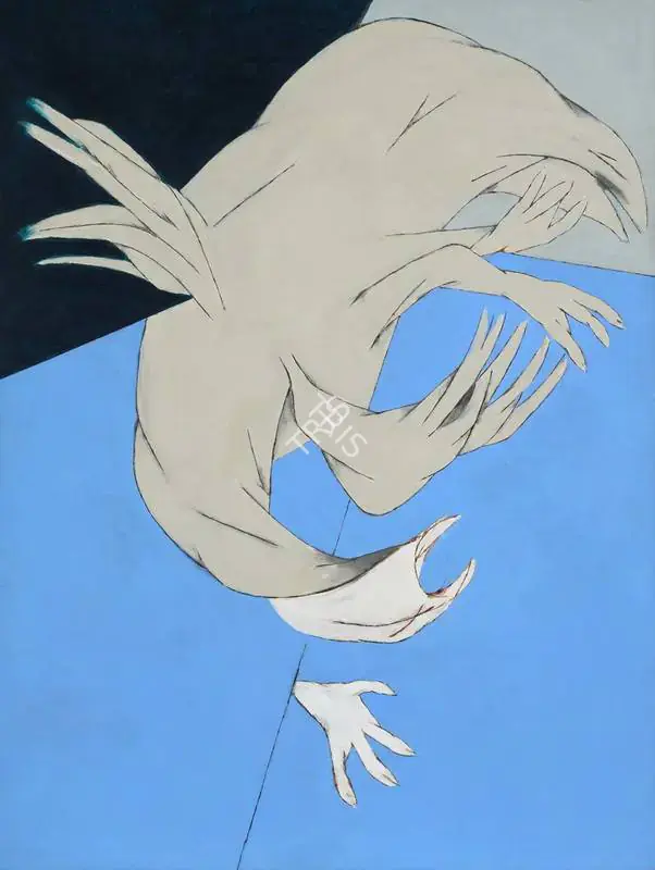 Mehta, Tyeb (Artist). Falling Bird. Acrylic on canvas, 2002-2004 | Painting | FineArts | 00333595