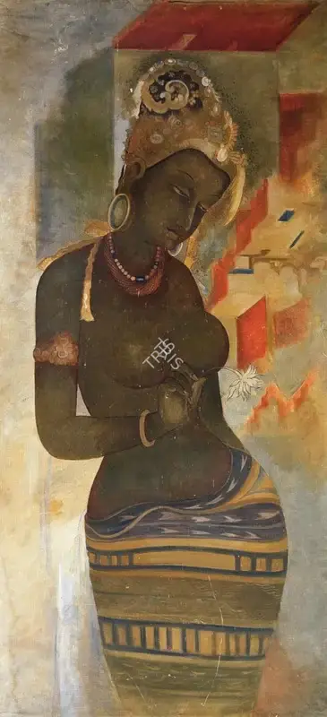 Attributed to Asit Kumar Haldar (Artist). Study of the Black Princess, n.d. | Painting