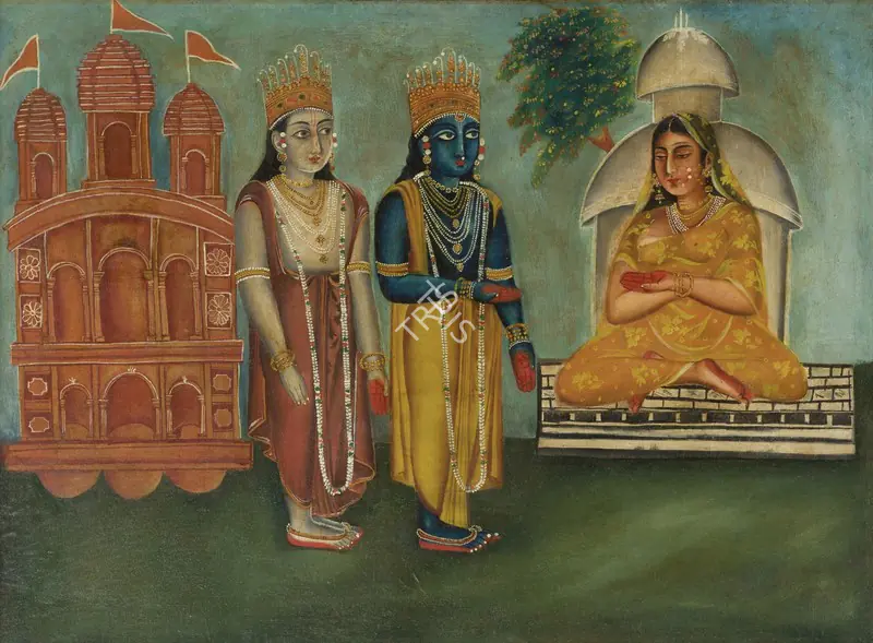Early Bengal School (Artist). Untitled (Krishna, Balarama and Yashoda), late 19th century | Painting