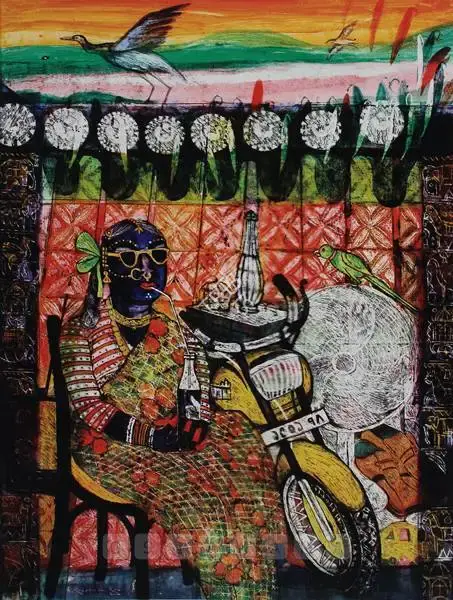 Rao, A. Rajeswara (Artist). Late Marriage. Acrylic on acrylic sheet, 2004 | Painting  | 00881012