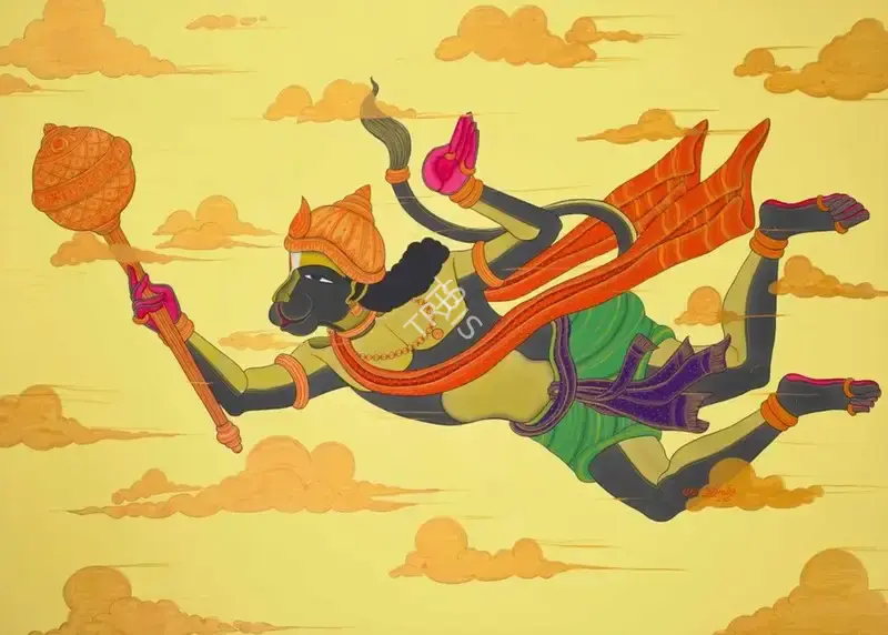 Vaikuntam, Thota (Artist). Untitled (Hanuman), 2017 | Painting