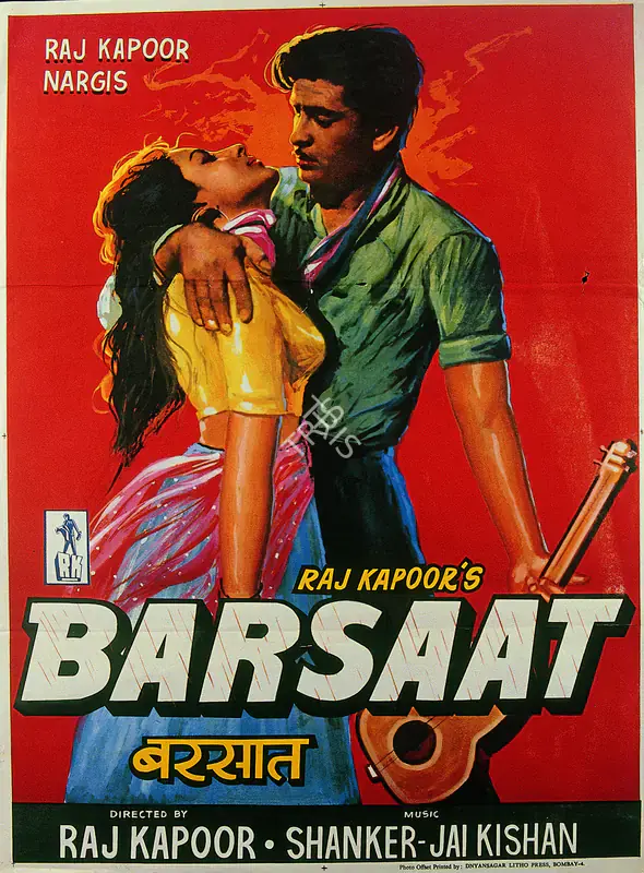 Kapoor, Raj (Producer), Barsaat, 1949 | Full Sheet Poster | CinemaEducation | 00770516