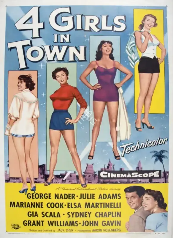 Rosberg, Aaron (Producer), 4 Girls in Town, 1957 | Poster | CinemaEducation | 00789680